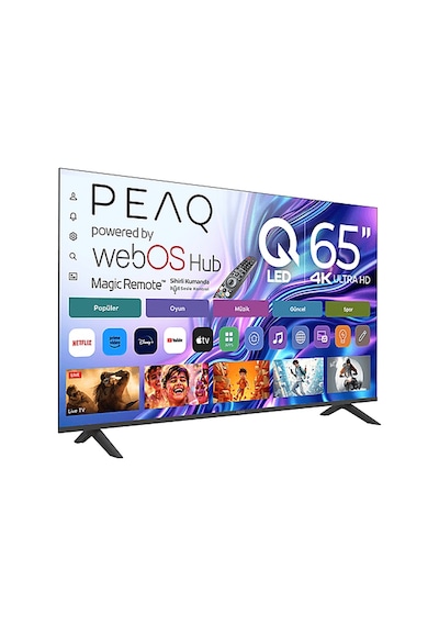 Peaq 65Q90 65" QLED Smart TV Webos İşletim Sistemli Dahili Uydu Alıcılı 4K UHD TV