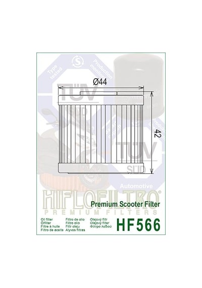 Hiflo Hf566 2022-2023 Kymco Downtown 250i Uyumlu Yağ Filtresi