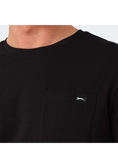 Slazenger VESELA Erkek Cepli Siyah Tişört
