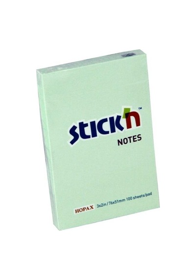 Hopax Stıckn Yapışkanlı Not Kağıdı 100 Yp 76x51 Pastel Yeşil 12