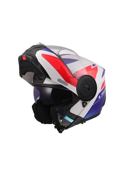 Ls2 Scope 2 Duria Motosiklet Kaskı Beyaz Mavi Kırmızı