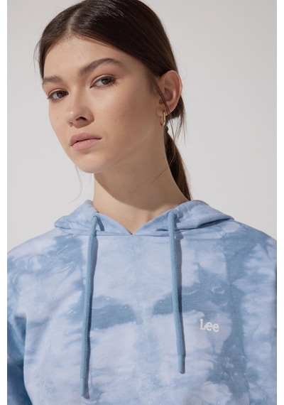 Lee Regular Fit Normal Kesim %100 Pamuk Kapüşonlu Yaka Desenli Sweatshirt L231230400 Mavi
