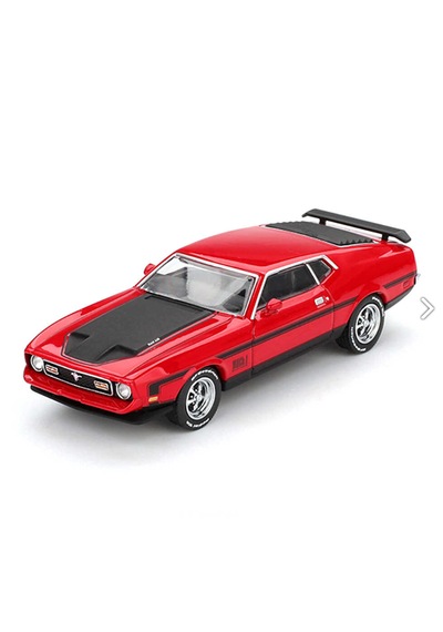 Mini Gt 1/64 Ford Mustang Mach1 1971 Race Red - Blister Paket 1122 Kırmızı