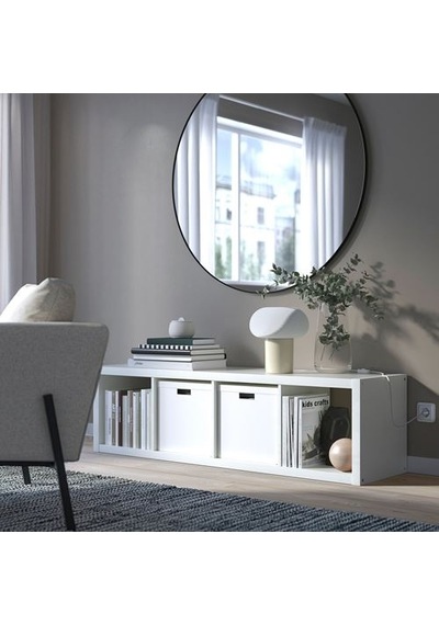 Ikea Kallax Açık Raf Ünitesi, Beyaz, 42x147 Cm