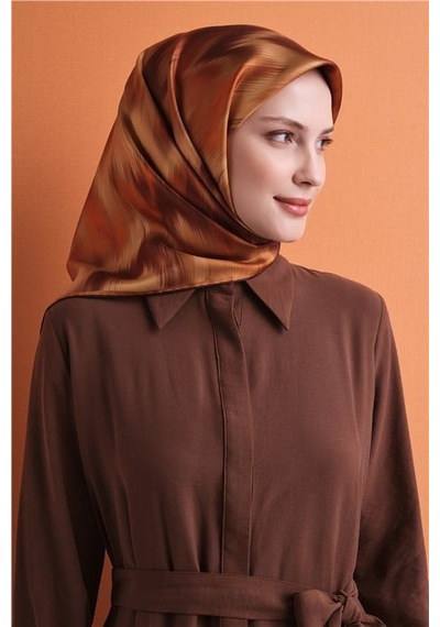 Armine Saf İpek Twill Eşarp 9605d 57 Mavi
