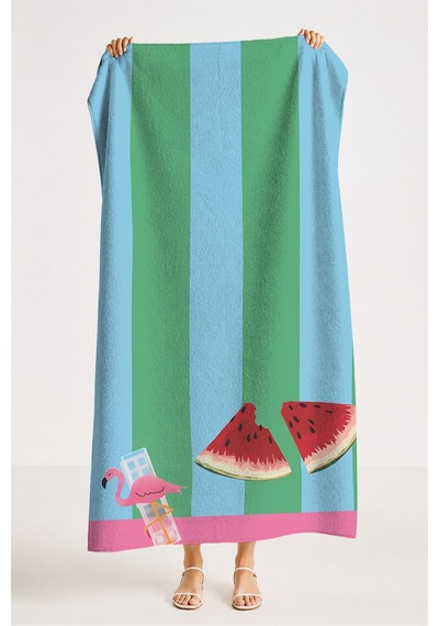 Karpuz Flamingo Çizgili Çocuk Plaj Havlusu-tropikal Modern Pembe Mavi Hızlı Kuruyan Mikrofiber Havlu Yağmur Zeytin Karpuz Flamingo Çizgili Çocuk Plaj Havlusu-tropikal Modern Pembe Mavi Hızlı Kuruyan Mikrofiber Havlu Yağmur Zeytin