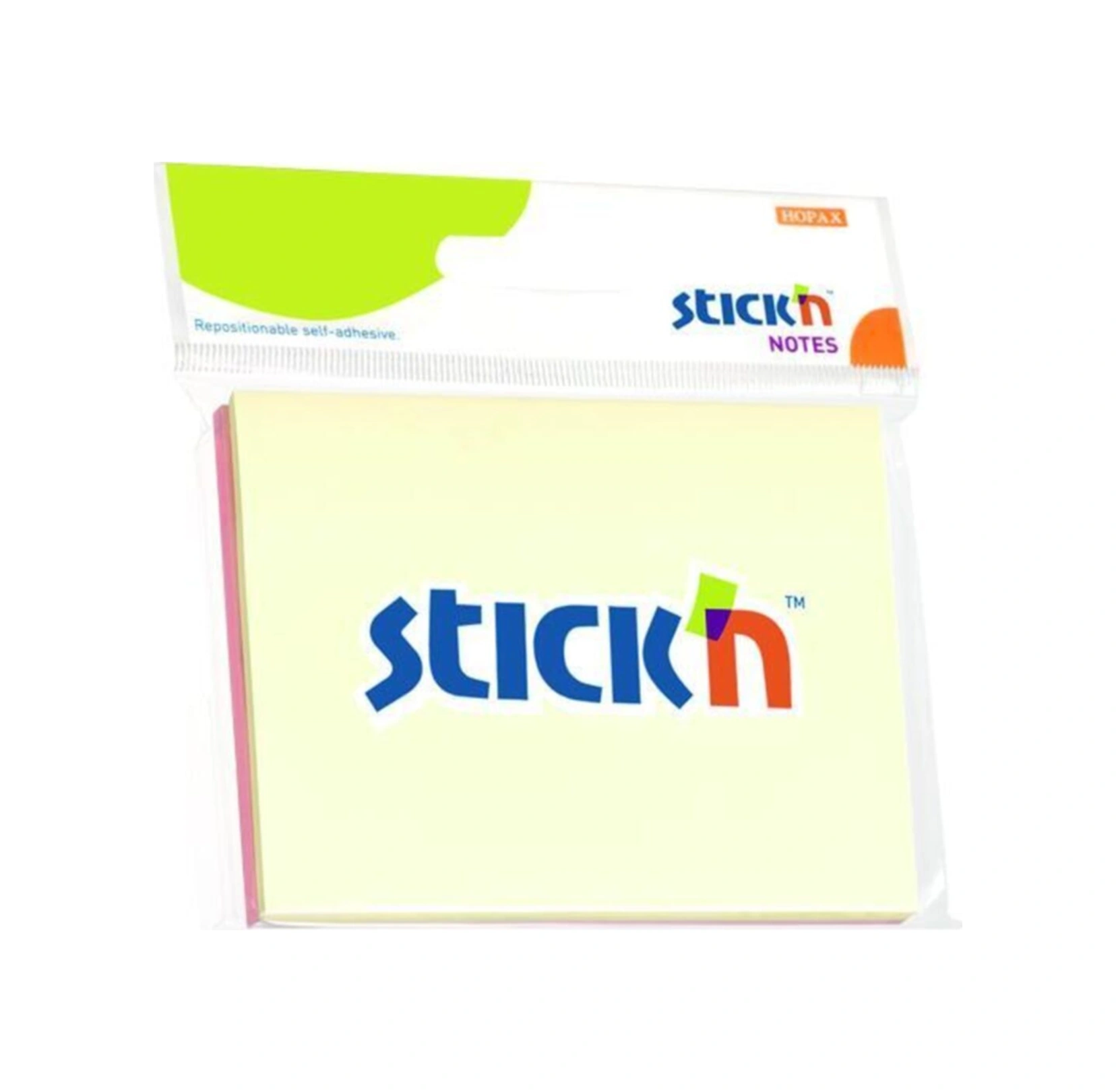 Stickn 76x102mm 2 Pastel Renk Yapışkanlı Not Kağıdı 100 Yaprak 4 Paket 21094