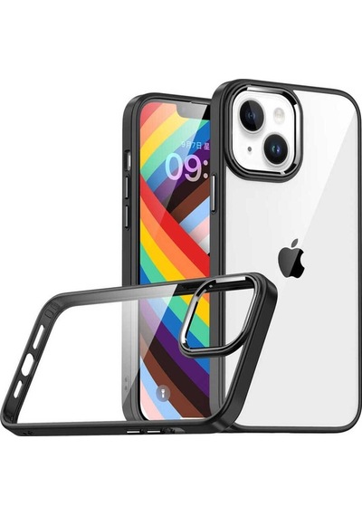 Apple Uyumlu iPhone 14 Plus Kılıf Zore Flora Kapak Siyah