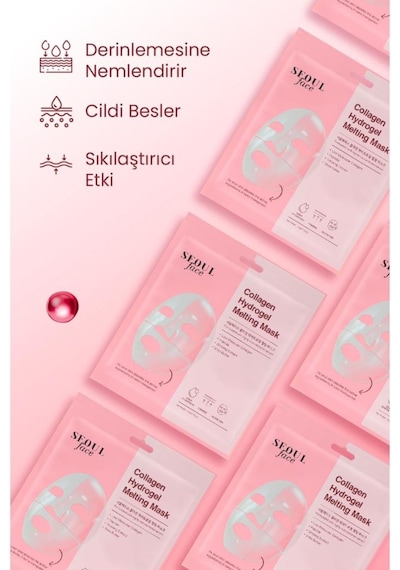 Dermal Kolajen Ve Cica Nemlendirici Rahatlatıcı Eriyen Maske Seti Kore Maske Seti 34 Gr.