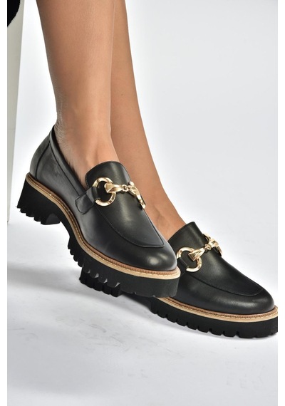Fox Shoes V944082303 Siyah Hakiki Deri Kalın Taban Tokalı Makosen Günlük Ayakkabı Siyah-hakiki Deri Fox Shoes V944082303 Siyah Hakiki Deri Kalın Taban Tokalı Makosen Günlük Ayakkabı Siyah-hakiki Deri