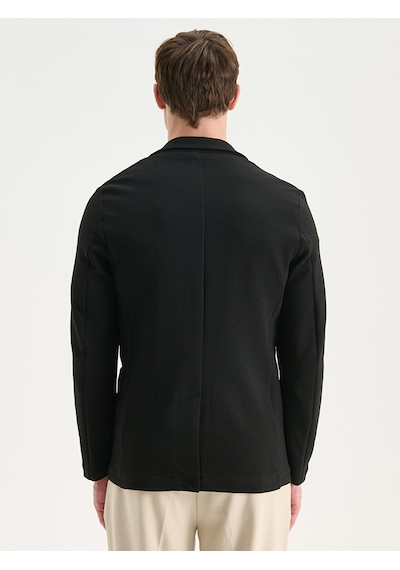 Lcw Vision Siyah Dar Kalıp Erkek Blazer Ceket