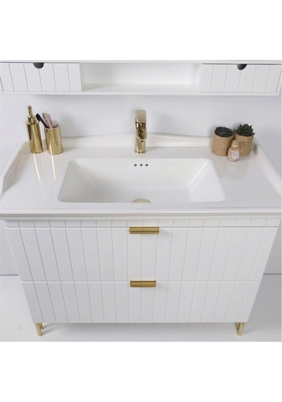 Kobos Noble 100 Cm Banyo Dolabı Seti Bianco Beyaz Kobos Noble 100 Cm Banyo Dolabı Seti Bianco Beyaz