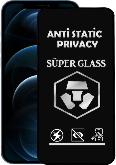 Apple Uyumlu   iPhone 12 Pro Max Tam Kaplayan Anti Statik Hayalet Süper Temperli Cam Ekran Koruyucu