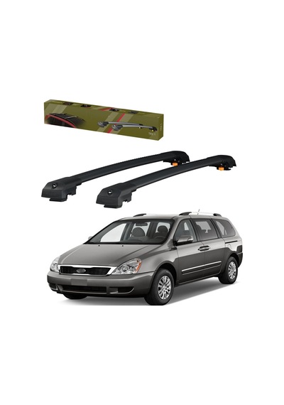 Kia Sedona 2006-2014 Uyumlu Carrier Siyah Kilitli Ara Atkı Cross Bar Taşıyıcı Tavan Barı