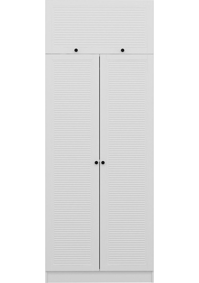 Minar Kale 2 Mebran Panjur Kapaklı Dolap Ve Yüklük Beyaz 210cm Beyaz
