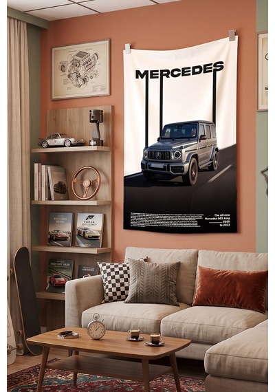 Mercedes G63 Dekoratif Duvar Örtüsü Duvar Halısı Reaste