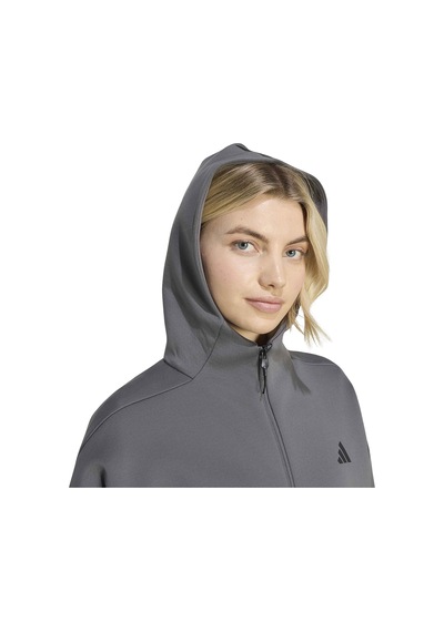 Adidas Z.n.e. Full-zip Kadın Gri Günlük Stil Eşofman Üstü Kf6331