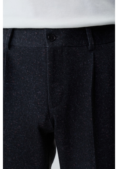 Morven Erkek Siyah Poliviskon Trend Desenli Slim Fit Lastikli Pantolon 27ks003002001 Siyah