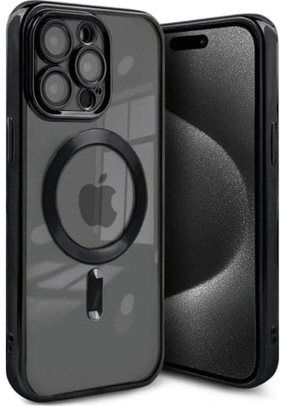 Apple Uyumlu iPhone 15 Pro Max Uyumlu Kılıf Kross Magneticsafe Kapak - Siyah