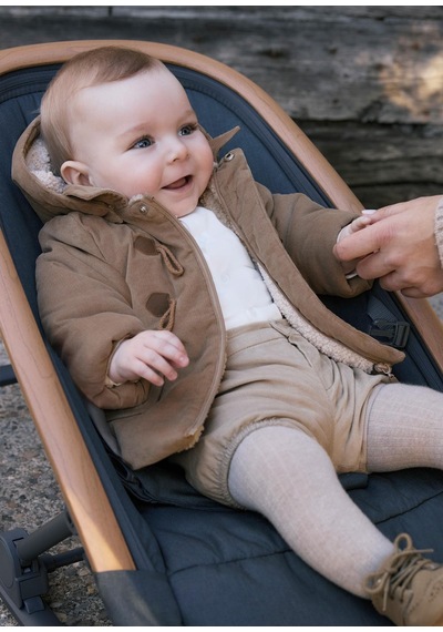 Mayoral Newborn Erkek Bebek Çoban Düğmeli Mont Kahverengi Kahverengi