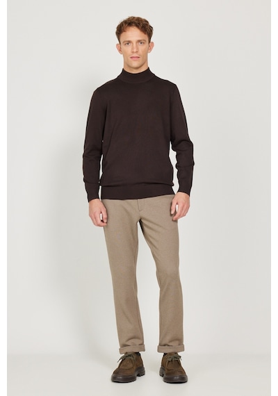 AC&Co / Altınyıldız Classics Erkek Kahverengı Standart Fit Normal Kesim Yarım Balıkçı Yaka Triko Kazak Kahverengi AC&Co / Altınyıldız Classics Erkek Kahverengı Standart Fit Normal Kesim Yarım Balıkçı Yaka Triko Kazak Kahverengi