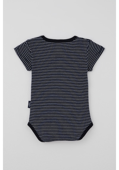 Breeze Erkek Çocuk Çıtçıtlı Kısa Kollu Zıbın Body Çizgili 1-3 Yaş , Lacivert