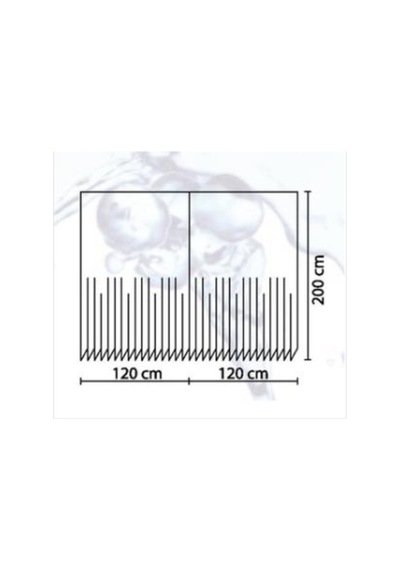Zethome Tropik Banyo Duş Perdesi 7081 Çift Kanat 2X120X200 Beyaz