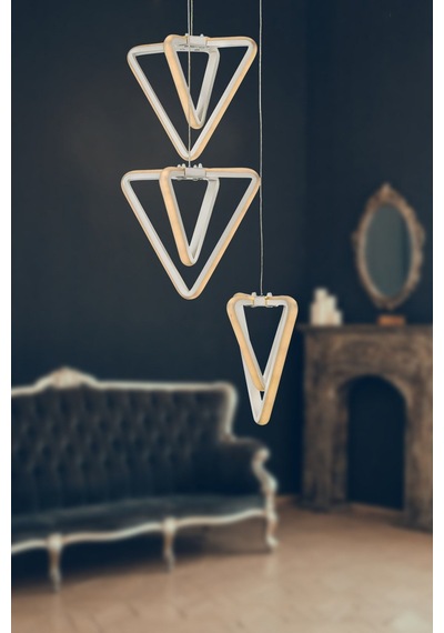 Begüsa Barış 3 Renk Ledli 3.lü Avize Beyaz
