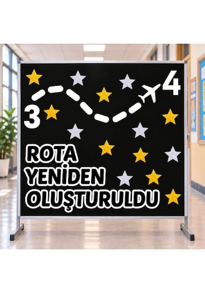 Rota Yeniden Oluştuldu V4 3-4 Okul Panosu Hazır Kesim Figür Seti Tüm Yaşlar