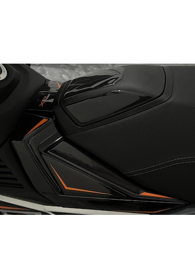 Peugeot Xp-400 Uyumlu Tank Pad Set Siyah Turuncu Redline Grafik