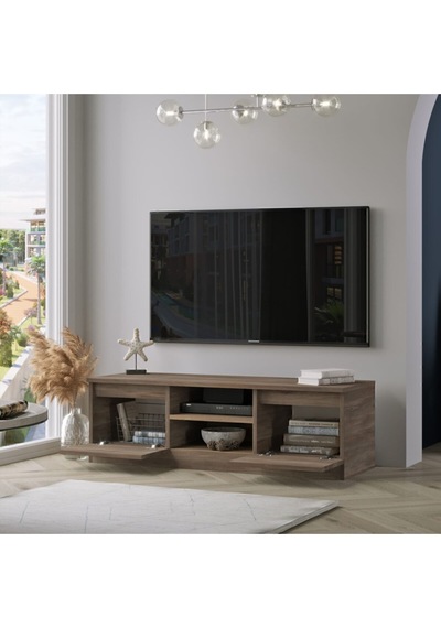 Cholet Tv Ünitesi Tv Sehpası 2 Kapaklı 120cm Kahve Cho1-cu Kahverengi