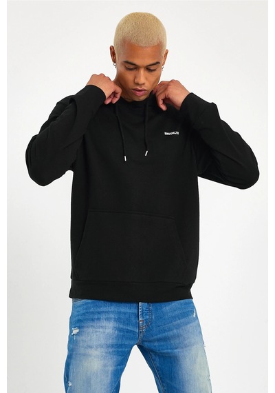 Süperlife Kapşonlu Uzun Kollu Baskılı Dar Kalıp İnce Erkek Sweatshirt Spr 2019k61 Haki
