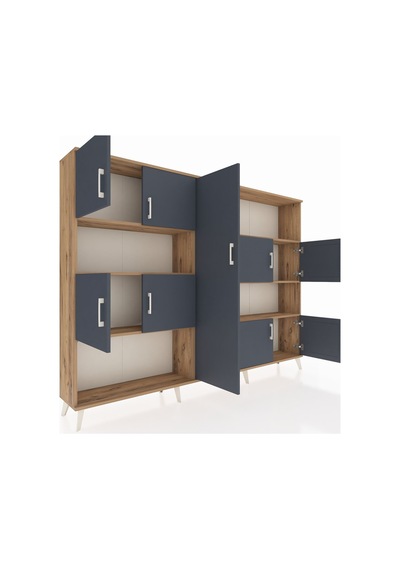 Arges Dolap 10 Raflı 9 Kapaklı 220x30x163 Çam-antrasit/çam Antrasıt/atlas Çam - Atlas Çam Arges Dolap 10 Raflı 9 Kapaklı 220x30x163 Çam-antrasit/çam Antrasıt/atlas Çam - Atlas Çam