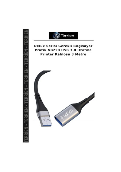 Delux Serisi Gerekli Bilgisayar Pratik Nb220 Usb 3.0 Uzatma Printer Kablosu 3 Metre