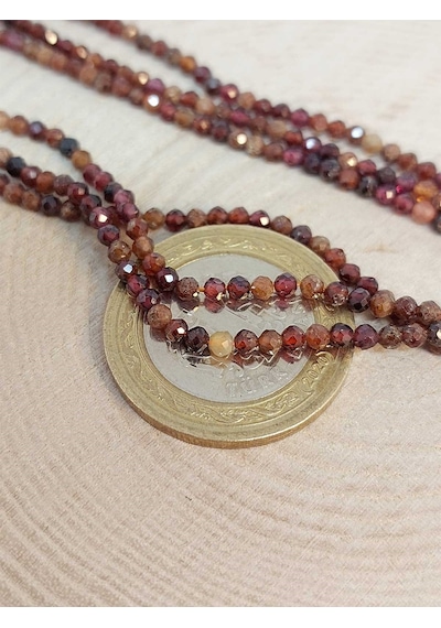 Yasam Tohumu Lal Garnet Granat Taşı Dizi 2 MM 41260 Altın
