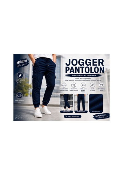 No Brand Jaggır Kargocepli Spor Panolon Siyah Siyah