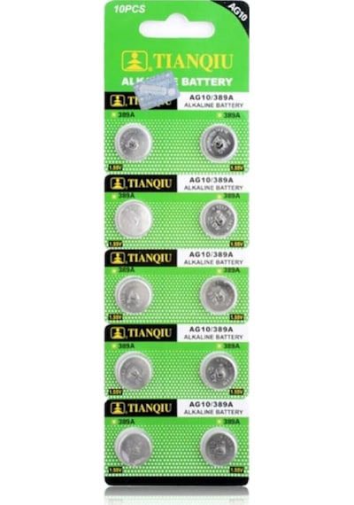Tıanqıu Ag10 Lr1130/389 Alkalin 10'Lu Düğme Pil
