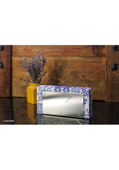 Paslanmaz Çelik Dikdörtgen Peçetelik - Çok Amaçlı/masaüstü Dekoratif Peçetelik - 13 X 7 Cm Çok Renkli