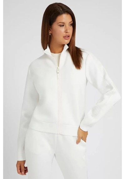 Guess Kadın Beyaz New Allie Logolu Sweatshirt Krem