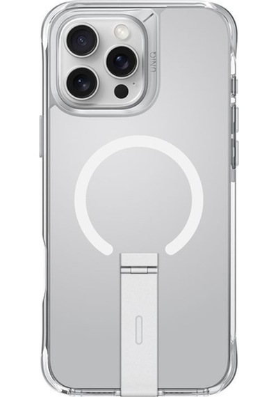 Apple Uyumlu iPhone 16 Pro Kılıf Eleva Serisi Standlı Magsafe Özellikli Magclick Premium Kılıf Clear