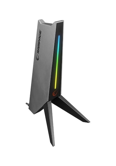 Rampage Rm-h20 Gri Rgb Işıklı 2 Usb Port Gaming Kulaklık Stand