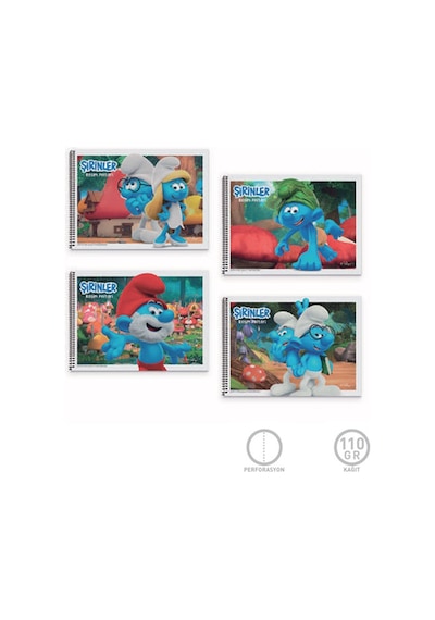 Gıpta Şirinler Resim Defteri Spralli 25x35 15 Yaprak 3-7801000-2011