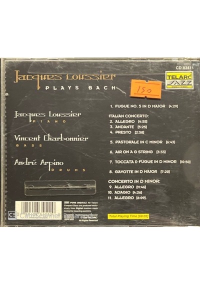 Jacques Loussier Play Bach Cd