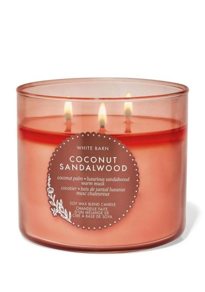Coconut Sandalwood Büyük Mum 411 G Beyaz