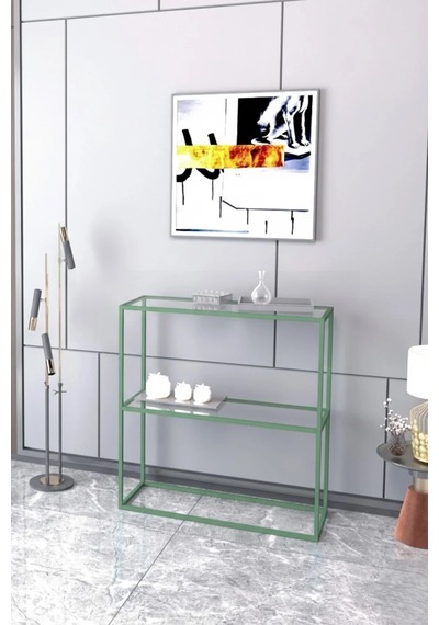 Berra Camlı Metal Dresuar Dekoratif Raflı Kahve Köşesi Konsol - Mint Yeşili Mint Yeşil Berra Camlı Metal Dresuar Dekoratif Raflı Kahve Köşesi Konsol - Mint Yeşili Mint Yeşil