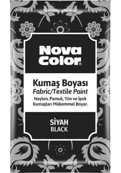 Fabric Textile Toz Teksil Kumaş Boyası Siyah Renk Kıyafet Elbise Çanta Ayakkabı Pantolon 12gr Bordo