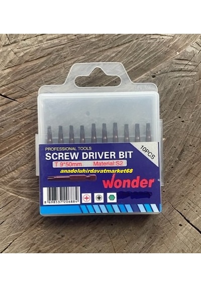 Wonder İmpact Pro Tork9 Mıknatıslı Tork Uç Seti Tork Uç Takımı T9mm 10pcs Matkap Ucu
