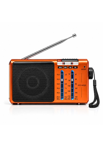 Ultratekno Ktf-1472s Solar Panelli 4 Band Şarjlı Radyo Fm Am Sw1 Sw2 El Fenerli