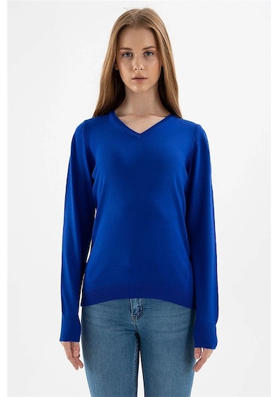 Fashion Friends Kadın Kazak Saks 23k0244k1 24ke21000002 E2174 Saks Fashion Friends Kadın Kazak Saks 23k0244k1 24ke21000002 E2174 Saks