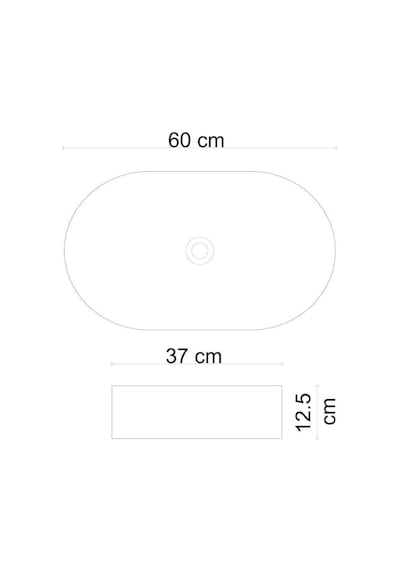 Lena - Tezgah Üstü Lavabo Parlak Beyaz - E-w1202- Beyaz